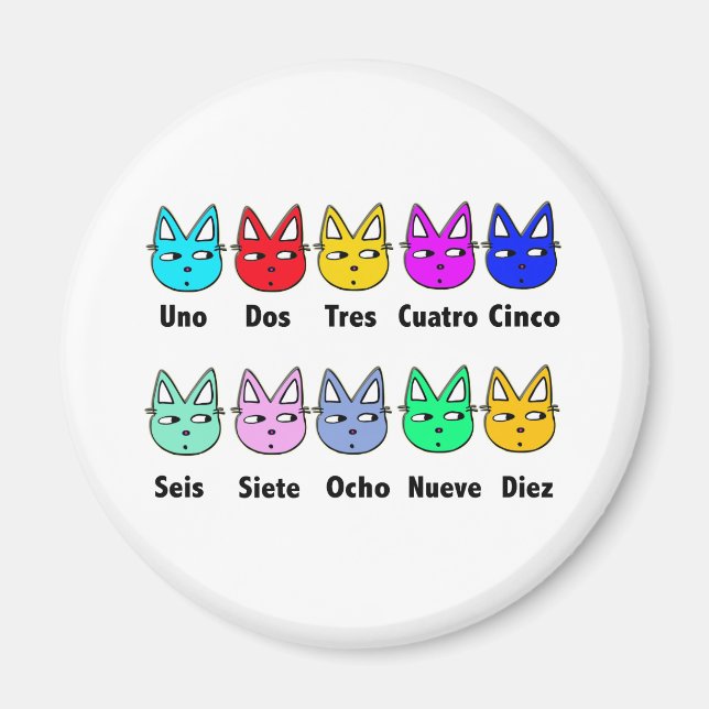 Imã Contando Gatos Espanhóis (Frente)