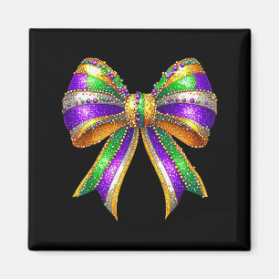 Imã Contas de Mardi Gras Design de Laço Coquete