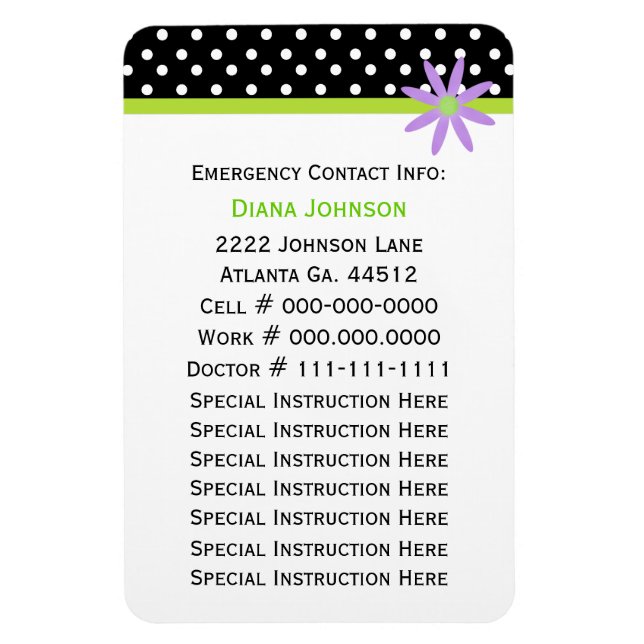 Ímã Contato de Emergência: Babysitter Premium Magnet (Vertical)