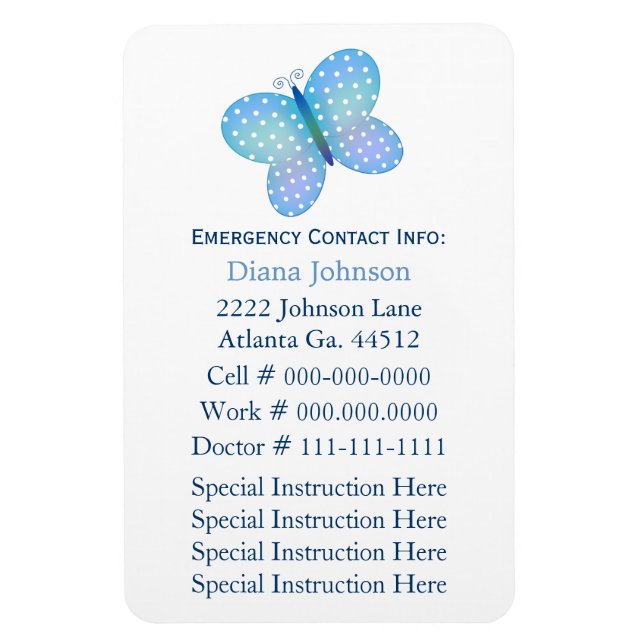 Ímã Contato de Emergência: Babysitter Premium Magnet (Vertical)