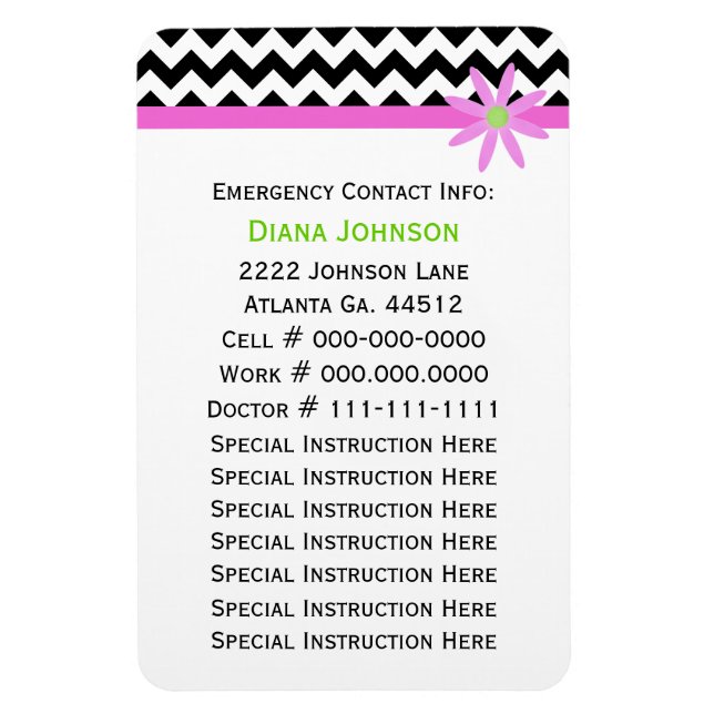 Ímã Contato de Emergência: Babysitter Premium Magnet (Vertical)