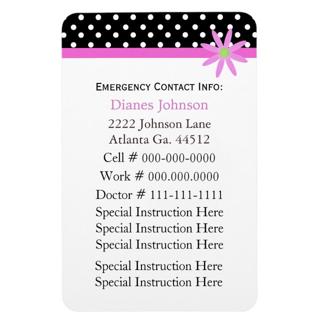 Ímã Contato de Emergência: Babysitter Premium Magnet (Vertical)