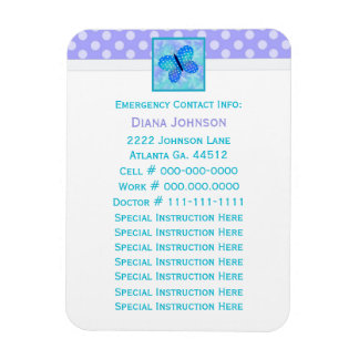 Ímã Contato de Emergência: Magneta Premium com Borbole