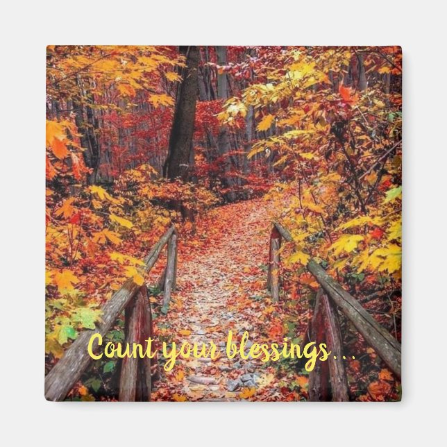 Imã Conte suas bênçãos folhagem colorida (Frente)