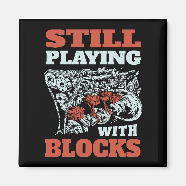 Imã Continuando brincando com blocos mecânicos (Frente)