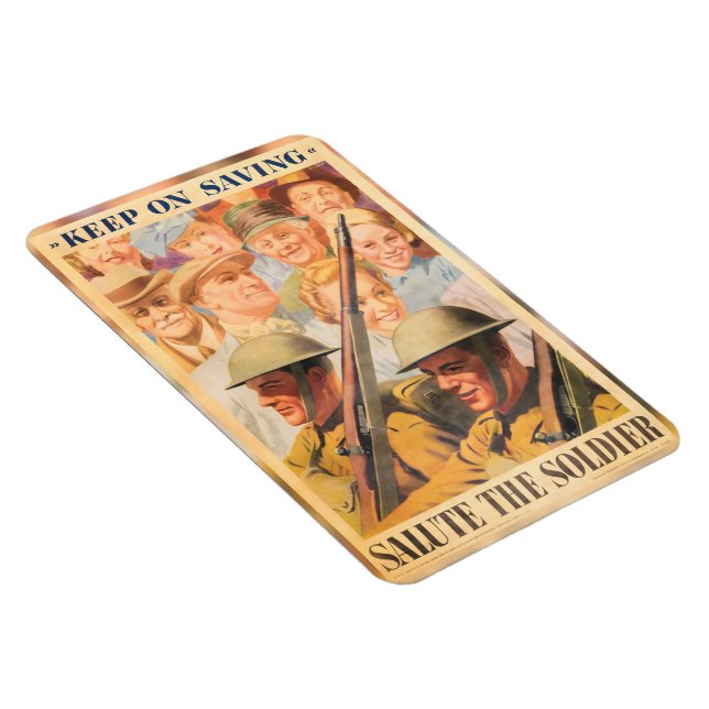 Ímã Continue Salvando. Retirada do poster de guerra br (Lado Direito)