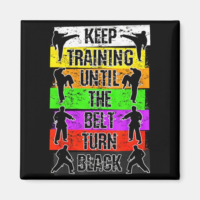 Imã Continue treinando até o cinto ficar preto Karate (Frente)