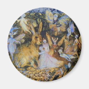 Imã Conto de fadas art. do vintage do coelho e das