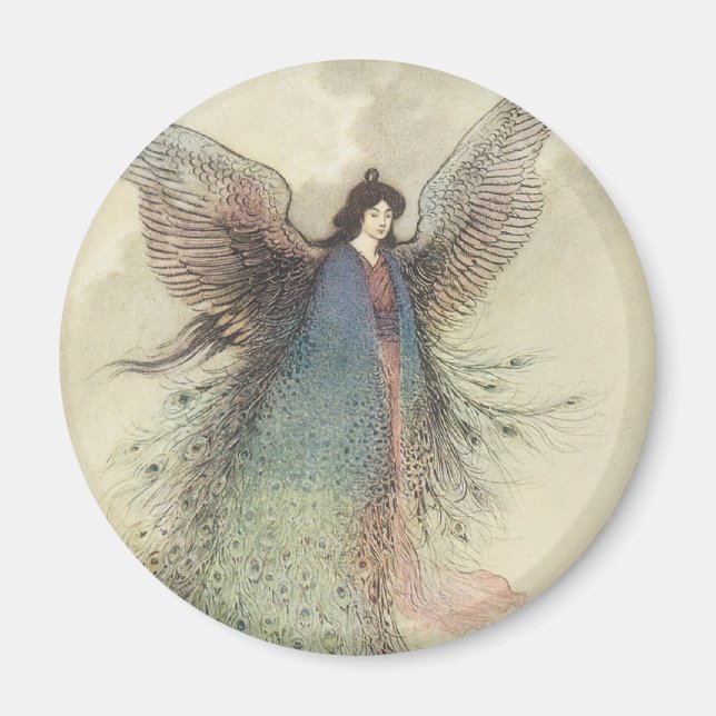 Imã Conto de Fadas Japonês Antigo, A Donzela da Lua (Frente)