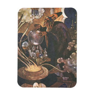 Ímã Conto de Fadas Vintage, Aladim e a Lâmpada Mágica