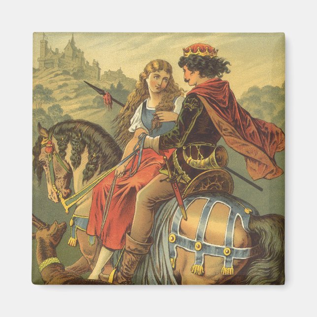 Imã Conto de Fadas Vitoriano Antigo, Irmão e Irmã (Frente)