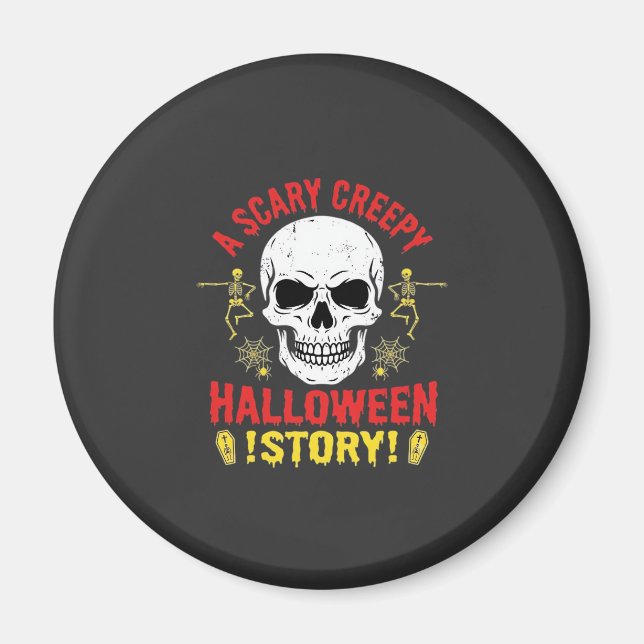Imã Conto de Halloween Assustadoramente Sinistro Crâni (Frente)
