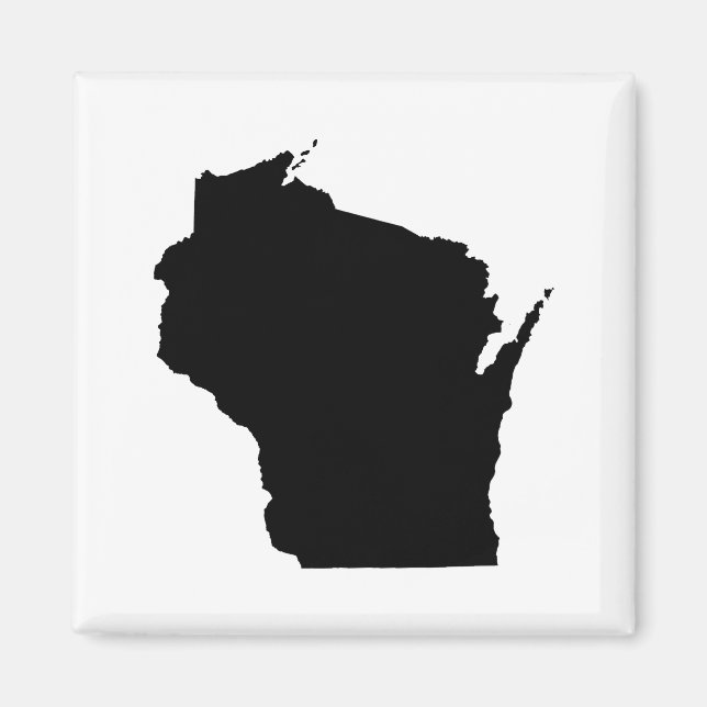Imã Contorno do Estado de Wisconsin (Frente)