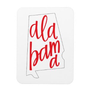 Ímã Contorno do Estado do Alabama