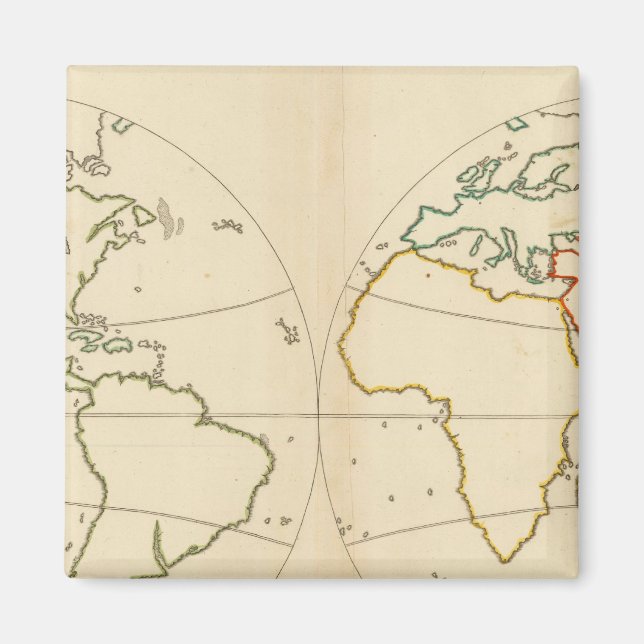 Imã Contorno do Mapa Mundial (Frente)
