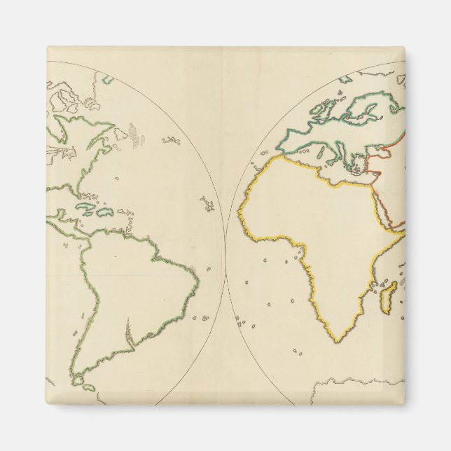 Imã Contorno do Mapa Mundial 2 (Frente)