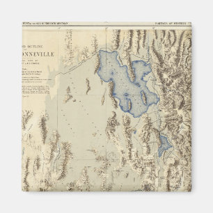 Imã Contorno Restaurado do Lago Bonneville