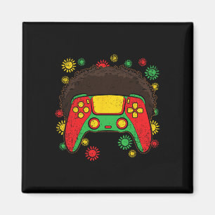 Imã Controlador de Video-game Afro Mês da História Neg