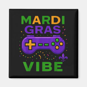Imã Controlador de Vídeo Game Retrô Vibe Mardi Gras de