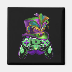 Imã Controladora de jogos Mardi Gras Gamers Kids Girls