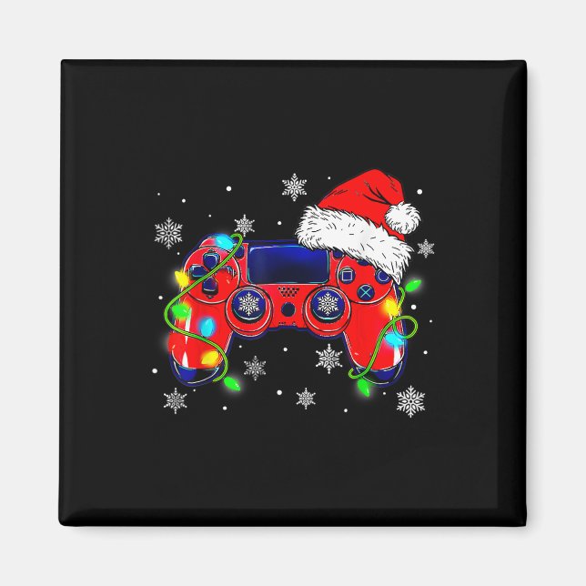 Imã Controladora de videogame Santa Hat Gamer Bo (Frente)