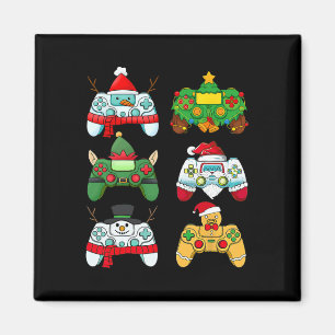 Imã Controladora de videogame Santa Hat Gamer Boys Xma