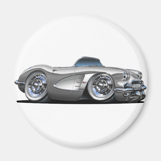 Imã Conversível Corvette Silver (Frente)