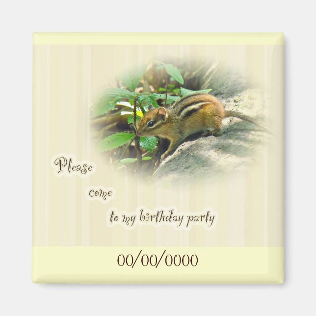 Imã Convite de aniversário - Chipset (Frente)
