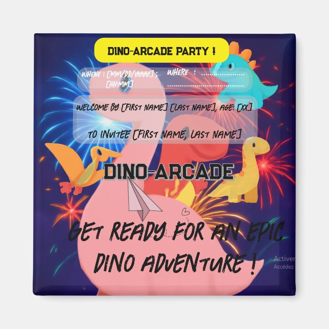 Imã Convite de aniversário - Magnet (Frente)