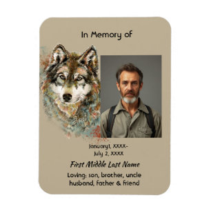 Ímã Convite de Arte de Lobo Memorial de Lembrança