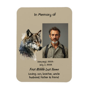 Ímã Convite de Arte de Lobo Memorial de Lembrança