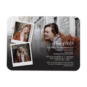 Ímã Convite de festas de Colagem de Fotos para Graduaç