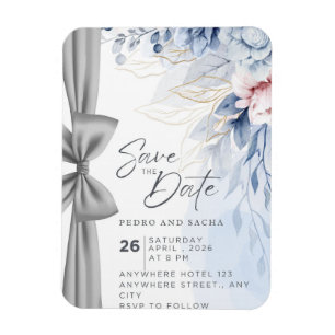 Ímã Convite de Painel de Layout Visual de Casamento Mo