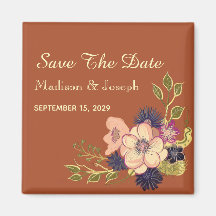 Convite de Save The Date de Casamento Terracota de