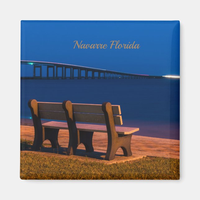 Imã Convite Noturno Bench Para Sentar Magneta Quadrada (Frente)