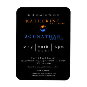 Ímã Convite para casamento do Twin Flame-