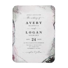 Convite para Casamento Verde e Roxo Lilac