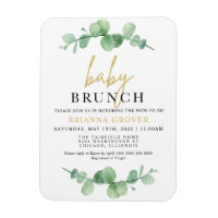 Convite para o Chá de fraldas Eucalyptus Brunch