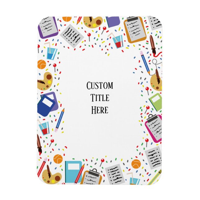 Ímã convite personalizado da Escola (Vertical)