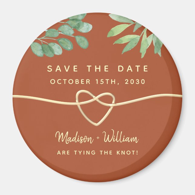 Imã Convite Personalizado de Casamento Save The Date (Frente)
