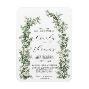 Ímã Convites para Casamento de Arco Floral
