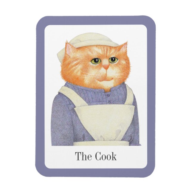 Ímã COOK CAT 3x4 Magnet flexível + texto (Vertical)