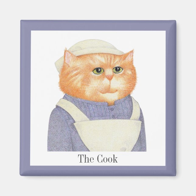 Imã COOK CAT Magnet + Texto (Frente)