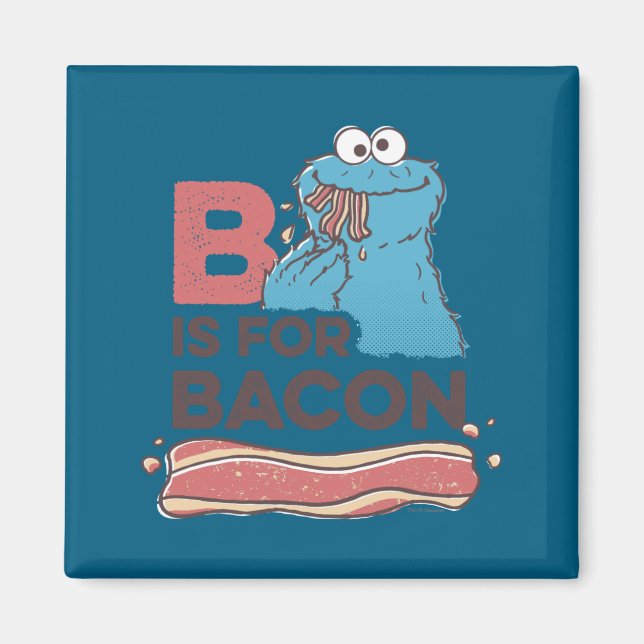 Imã Cookie Monster B Is For Bacon  (Frente)
