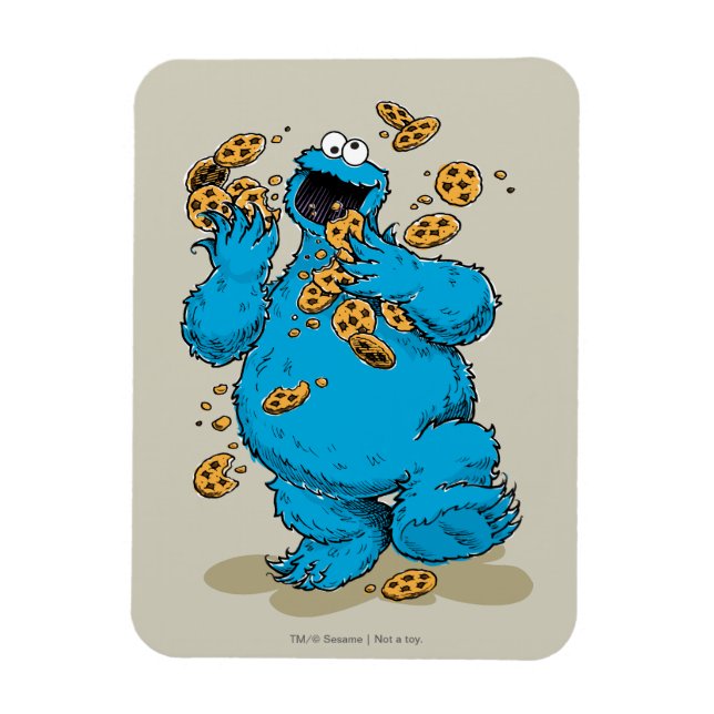 Ímã Cookie Monster Crazy Cookies (Vertical)