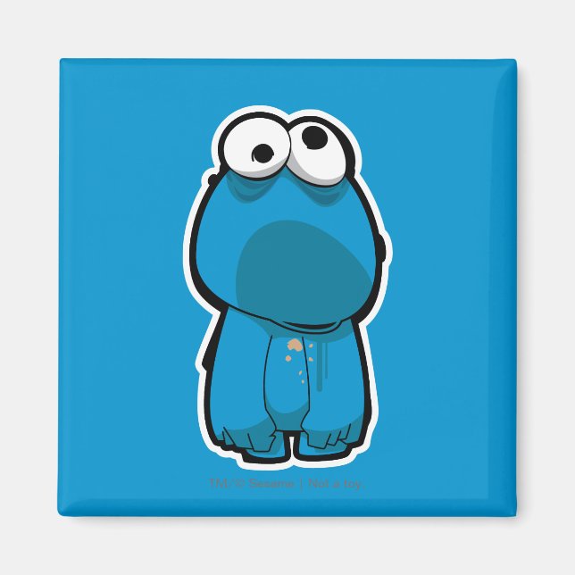 Imã Cookie Monster Zombie (Frente)