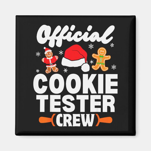 Imã Cookie Tester Crew Christmas Baking Xmas Pajamas  (Frente)