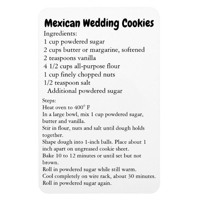 Ímã Cookies de Casamento Mexicanos Recebem Obrigado Pr (Vertical)