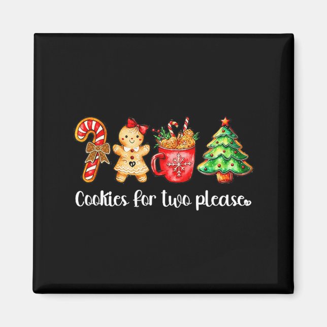 Imã Cookies For Two Please,christmas Pregnancy Announc (Frente)
