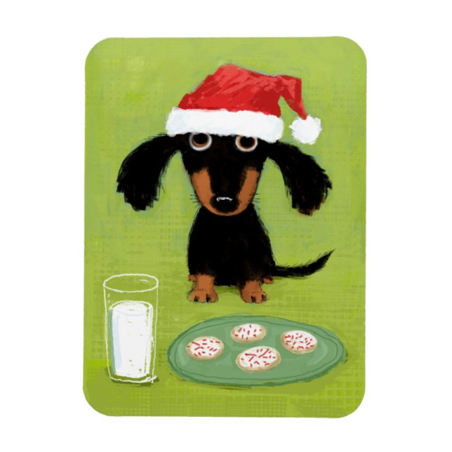Ímã Cookies para Papais noeis Dachshund (Vertical)